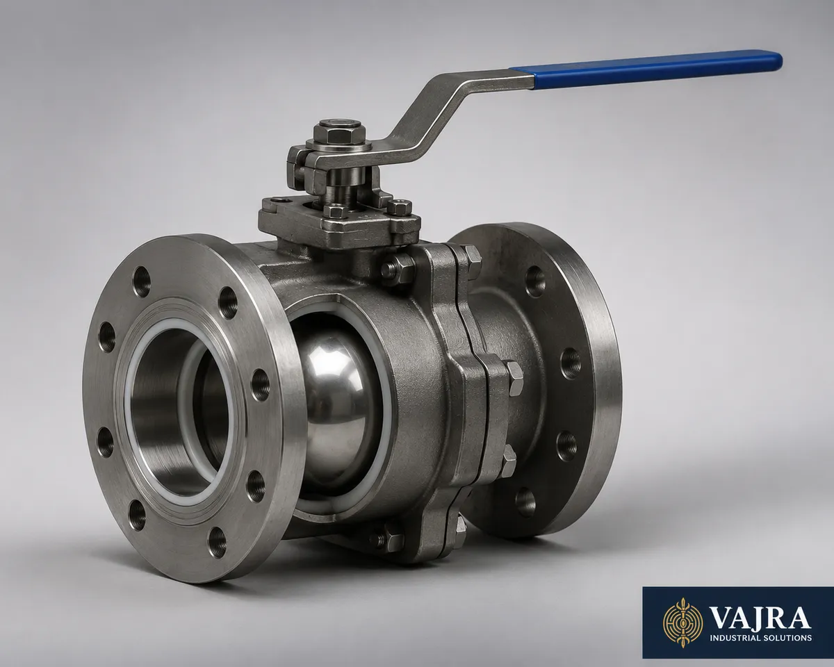 Flanged floating ball valve for on/off and throttling service
