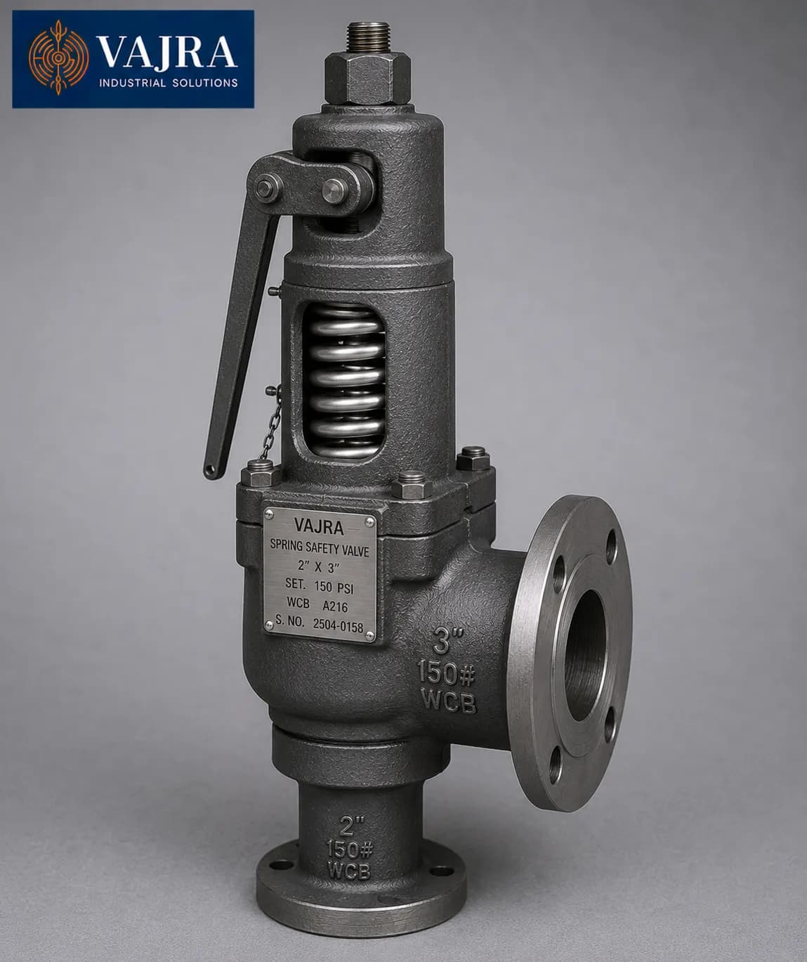 Spring loaded safety relief valve for overpressure protection